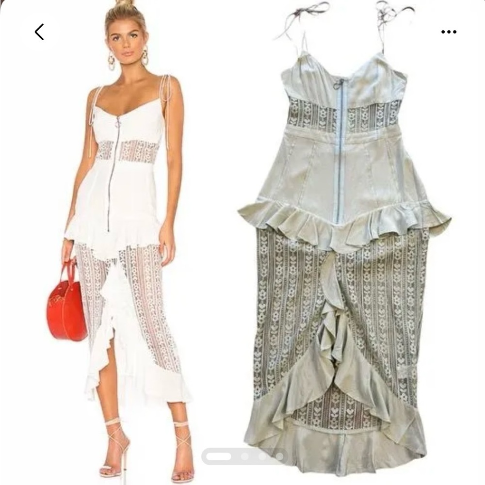 NWT For Love and Lemons Lovebird Midi Lace Dress.